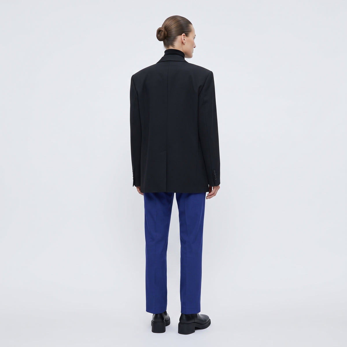 BALENCIAGA High-Waist Royal Blue Trousers - view 5