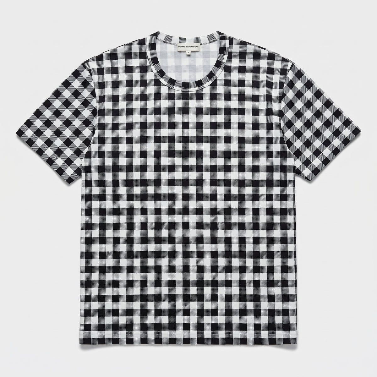 COMME DES GARCONS Monochrome Gingham Crewneck Tee