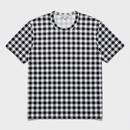 COMME DES GARCONS Monochrome Gingham Crewneck Tee