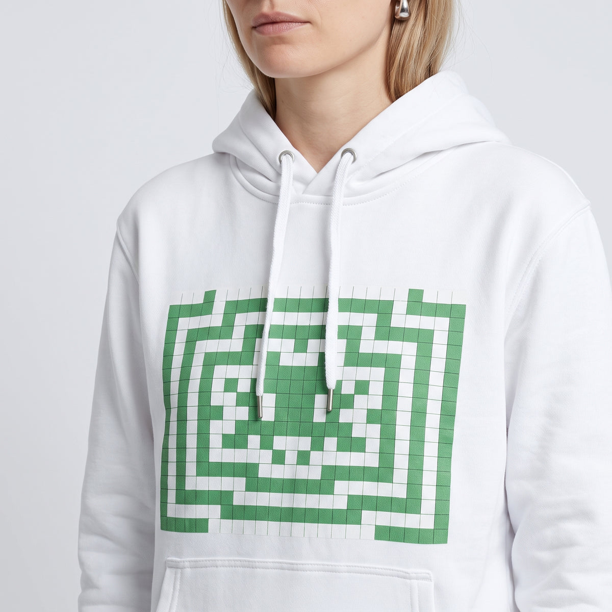 Geometric Graphic Cotton Hoodie