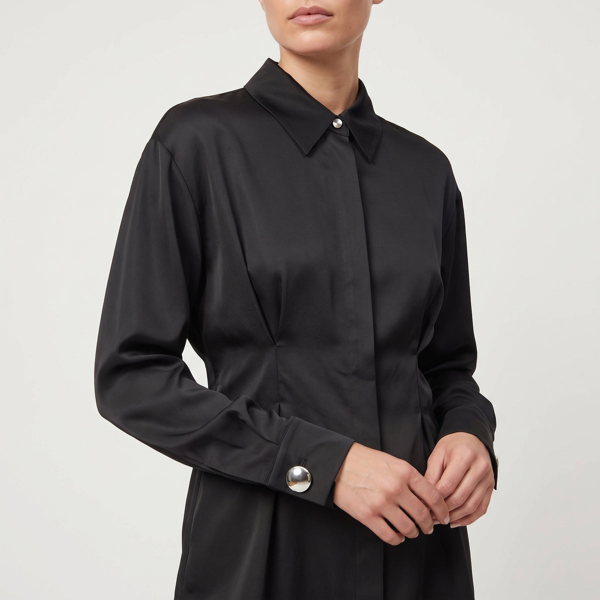 BY FANG Tailored Black Long Sleeve Shirt - view 2