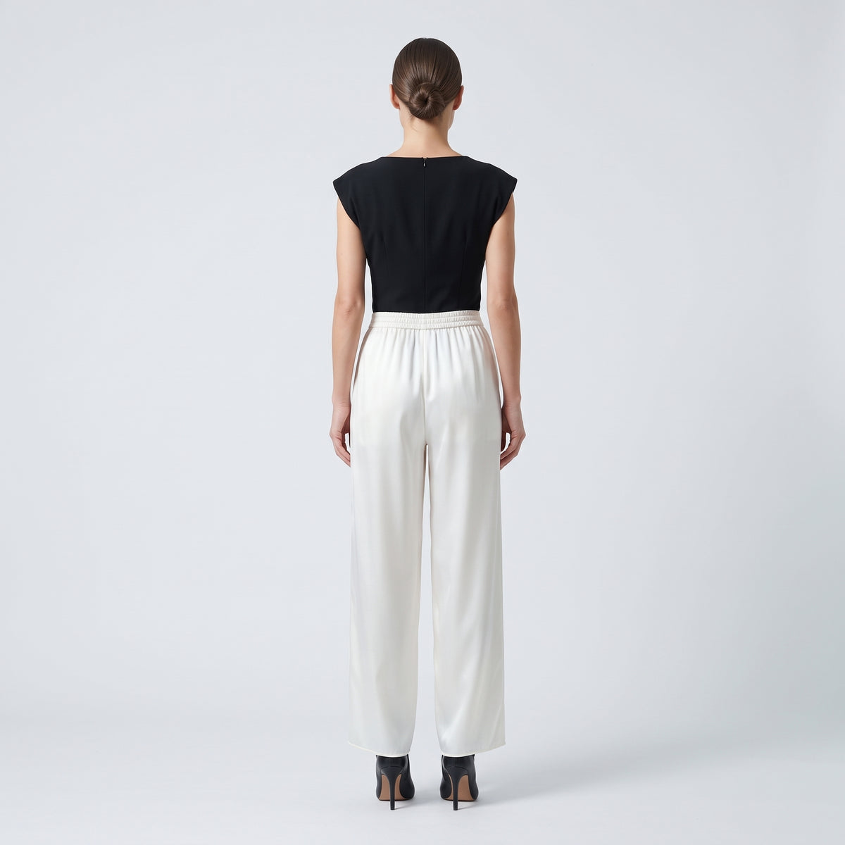 Elegant White Wide-Leg Trousers