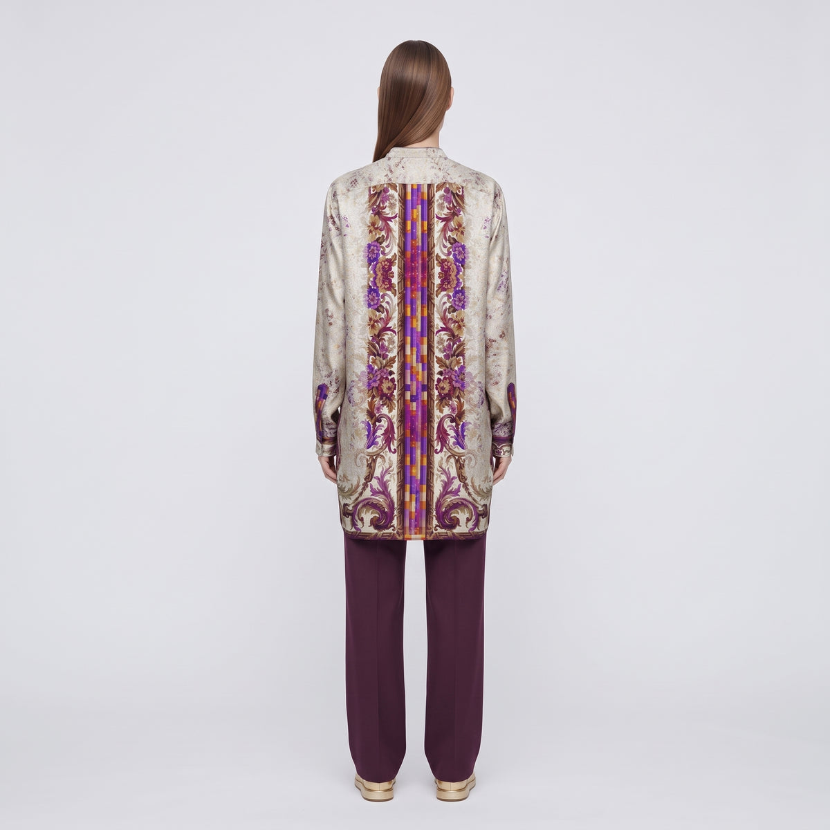 PIERRE LOUIS MASCIA Floral Print Mandarin Collar Shirt - view 5