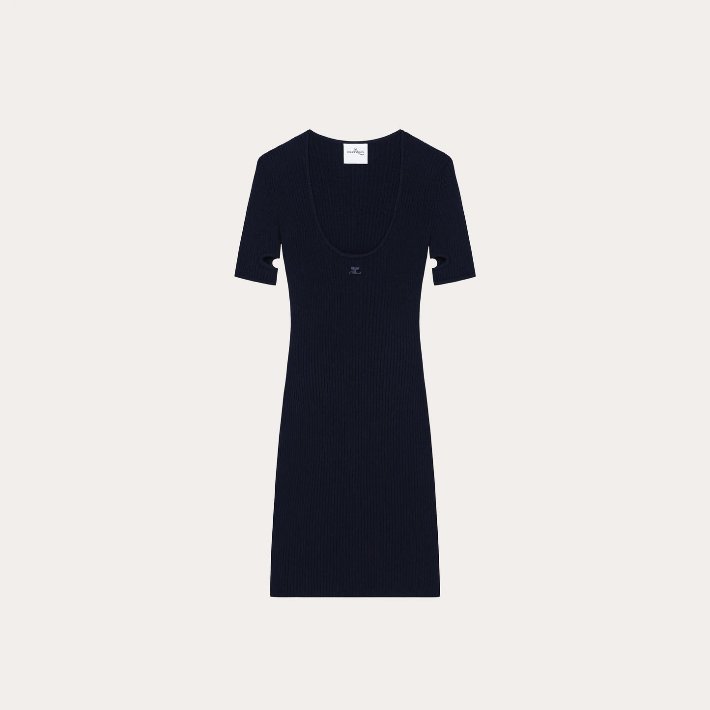 MINI CUT-OUT KNIT DRESS