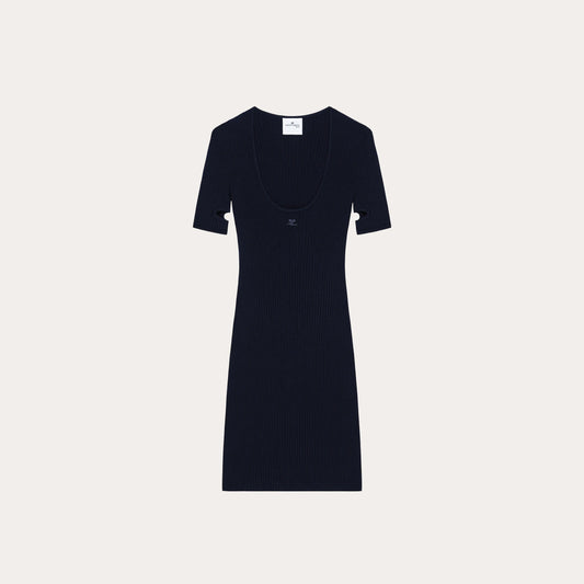 MINI CUT-OUT KNIT DRESS