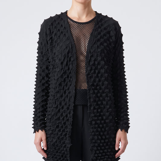 BUNZABURO Textured Shibori Open Cardigan - view 2
