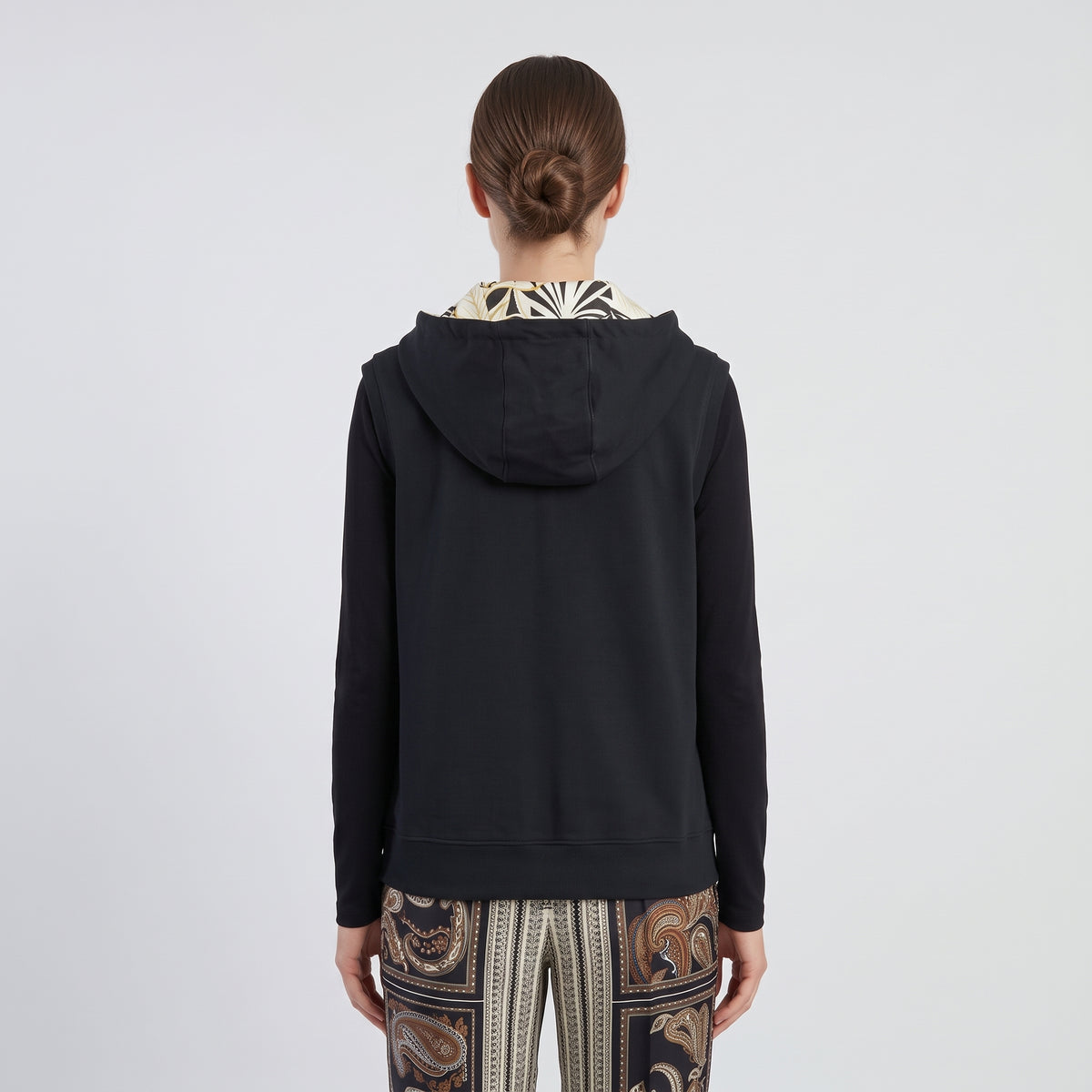 ETRO Hooded Zip Up Cotton Vest - view 2