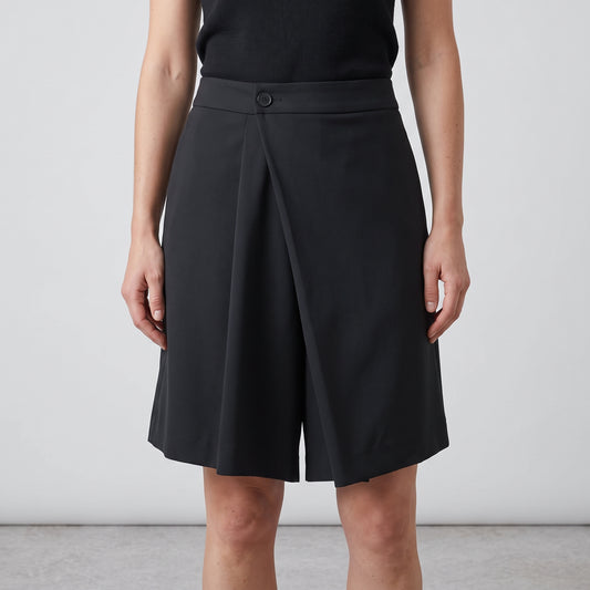 Tailored Wrap Front Shorts