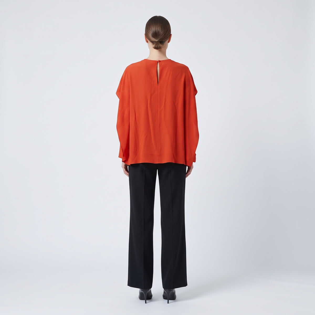 NATAN Draped Tie-Front Red Blouse - view 4