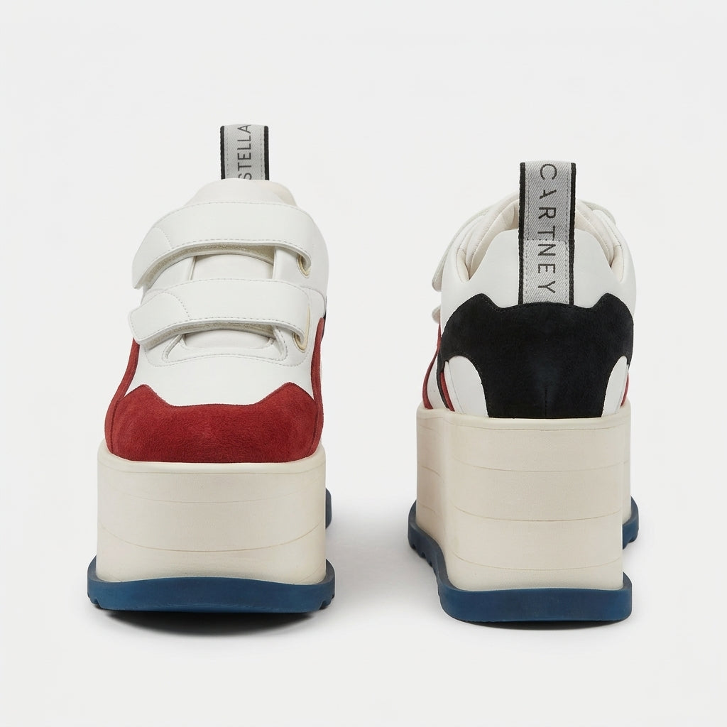 Colorblock Platform Strap Sneakers