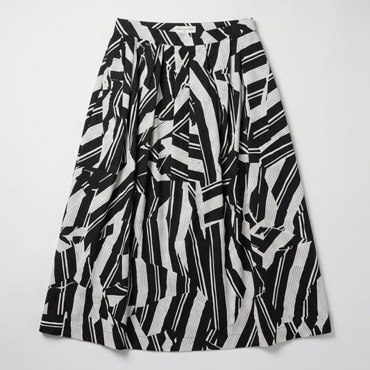 Abstract Geometric Midi Skirt