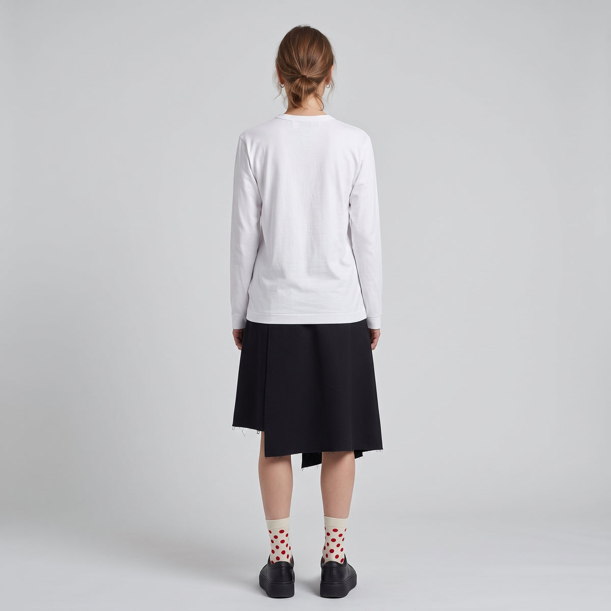 CDG PLAY Heart Patch Long Sleeve Tee - view 5
