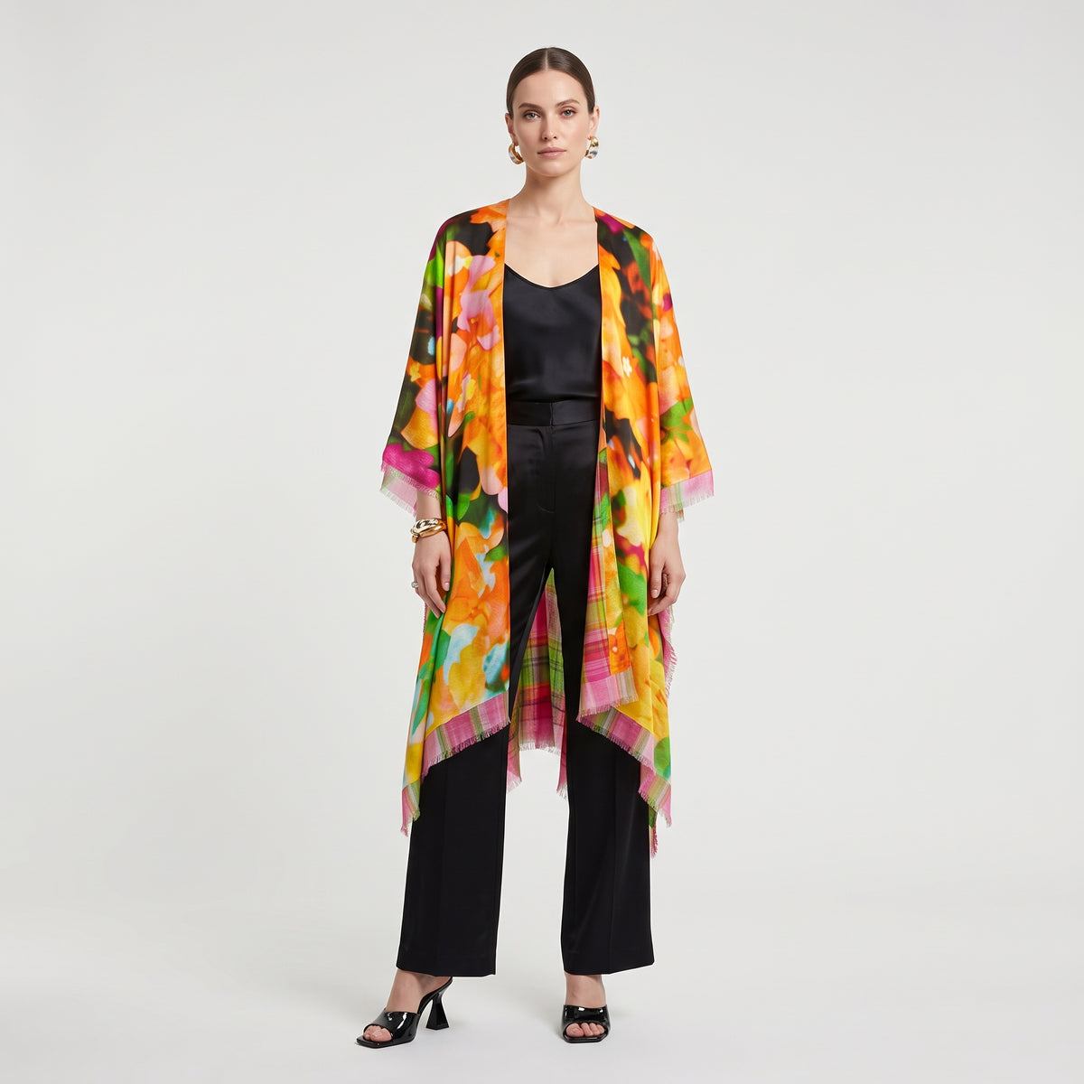 MAISON PASSAGE Bouquet Floral Print Kimono Wrap - view 3
