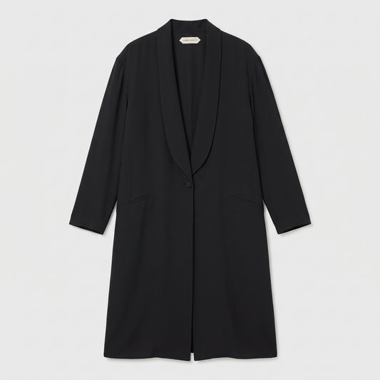 ALBERTA FERRETTI Elegant Longline Shawl Collar Jacket