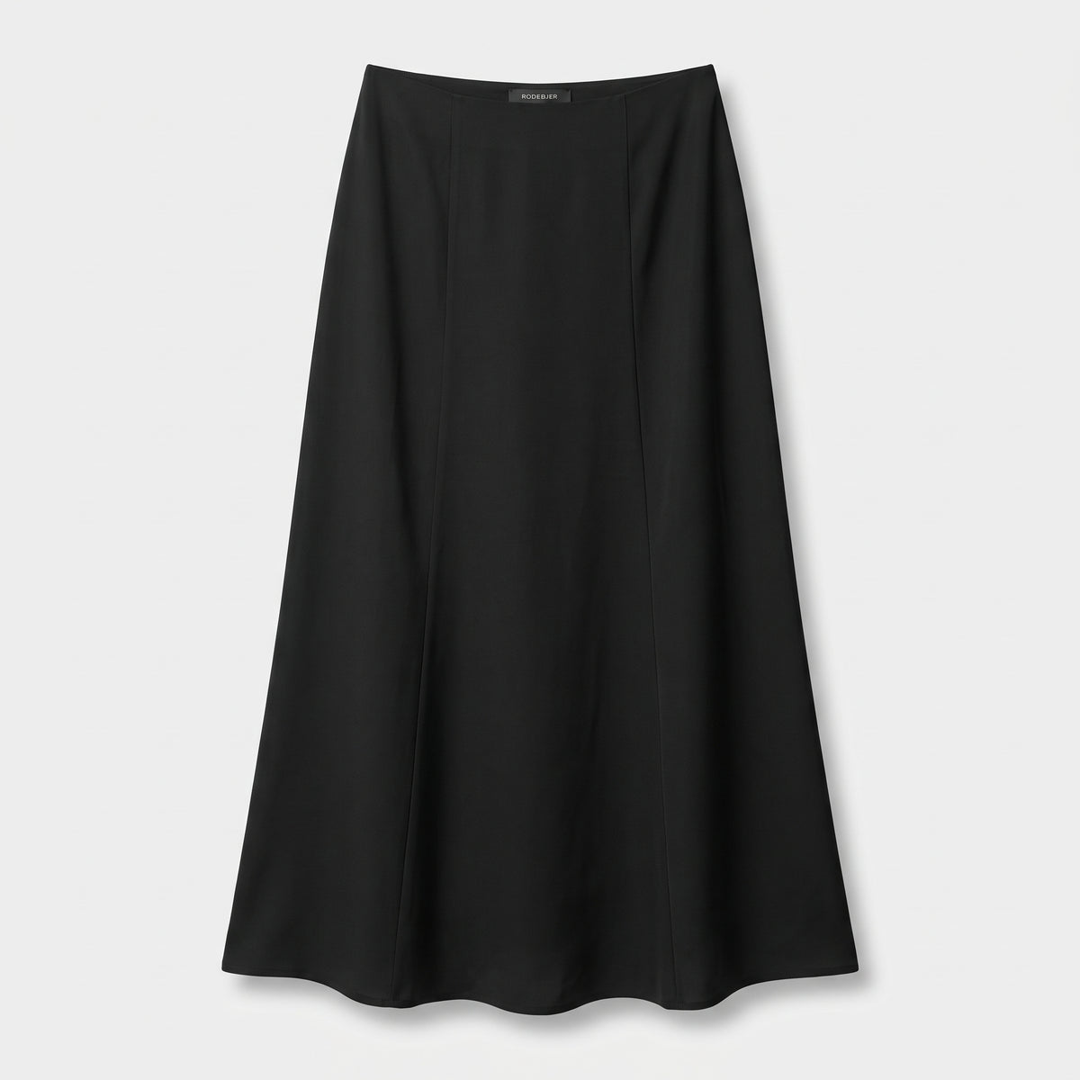 Elegant Black Paneled Midi Skirt