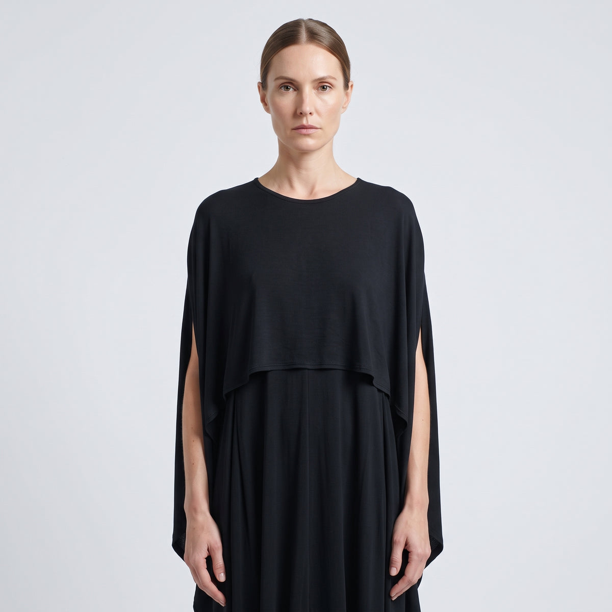 RODEBJER Black Draped Cape Dress - view 2