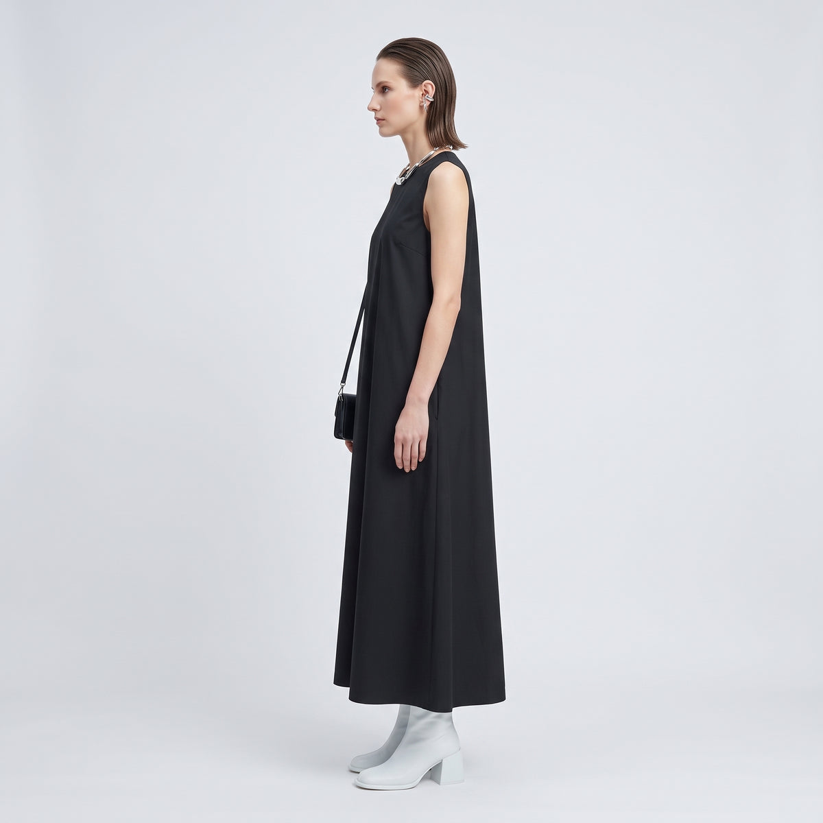Sleeveless A-Line Maxi Dress