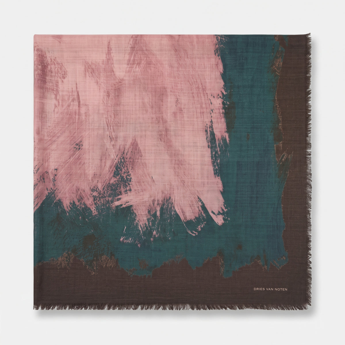 Pink and Teal Brushstroke Scarf