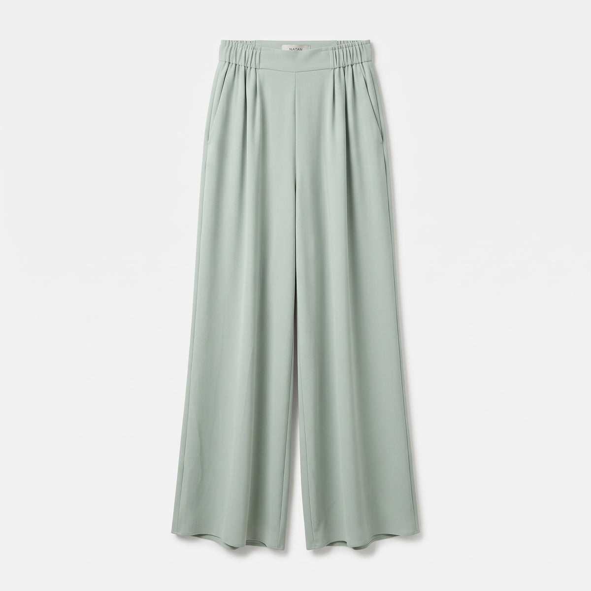 Mint Green Wide-Leg Trousers