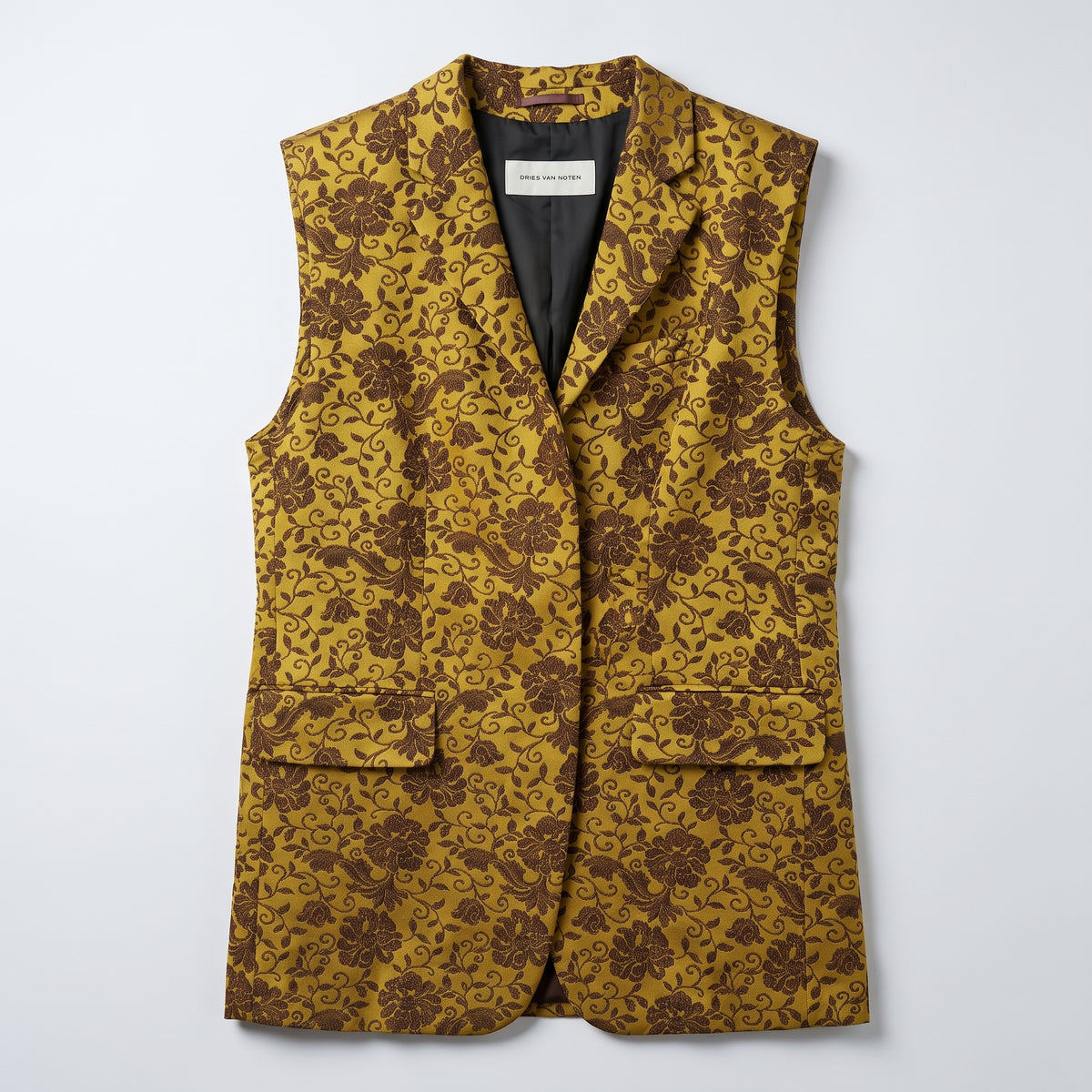 DRIES VAN NOTEN Floral Jacquard Tailored Vest