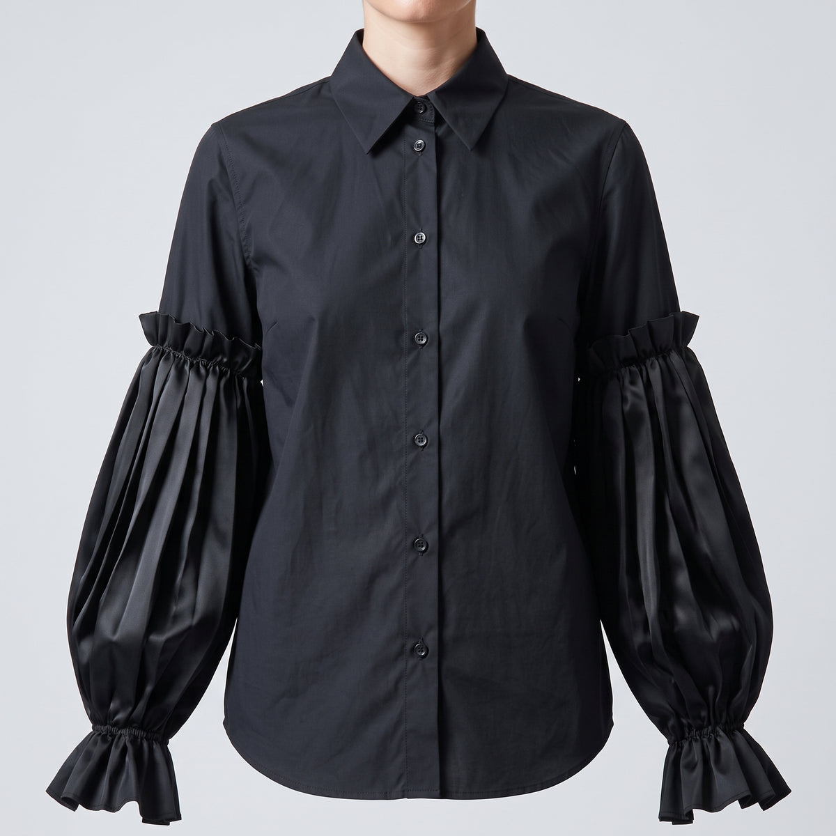 NOIR KEI NINOMIYA Avant-Garde Pleated Sleeve Shirt - view 2