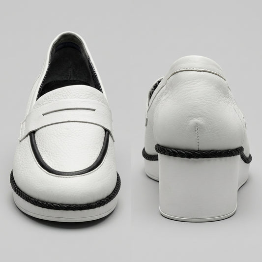 Platform Leather Penny Loafers