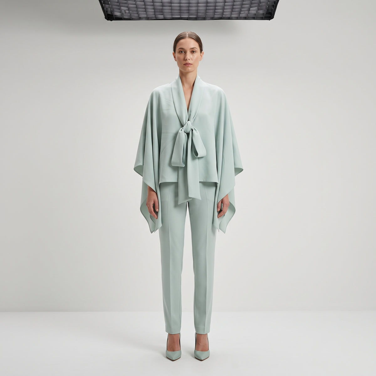 Mint Green Draped Tie Top
