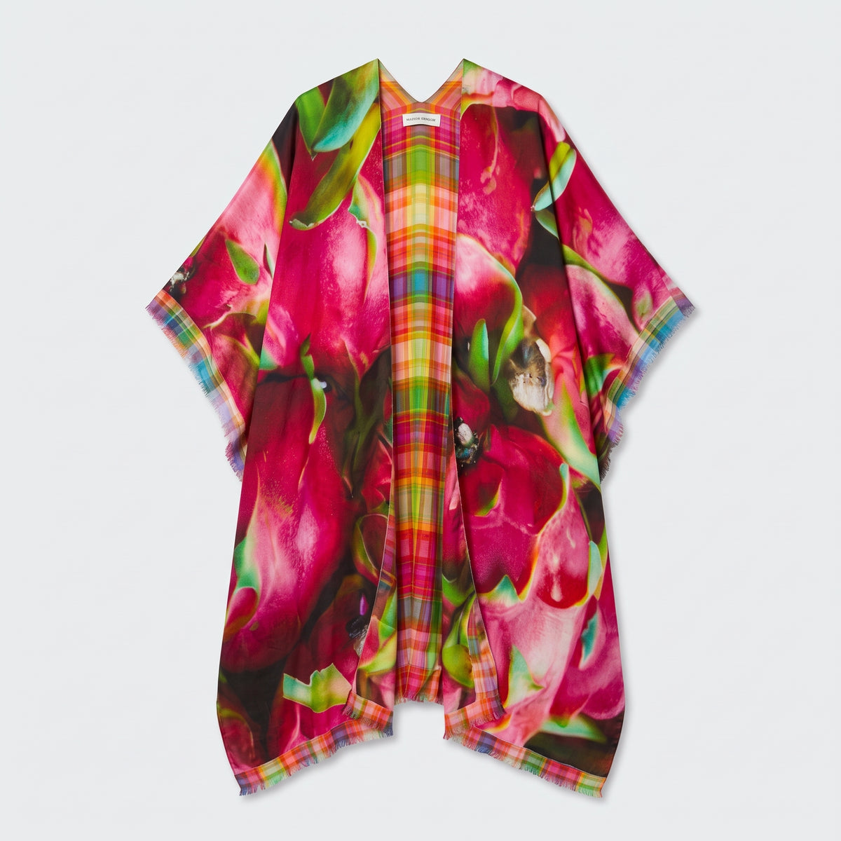MAISON PASSAGE Vibrant Dragon Fruit Printed Kimono