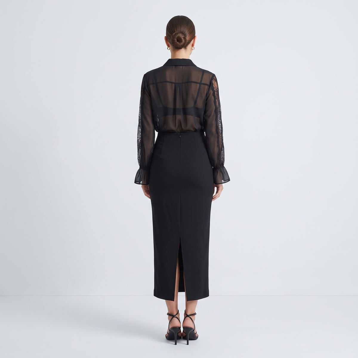 ALBERTA FERRETTI Elegant Black Pencil Skirt - view 5