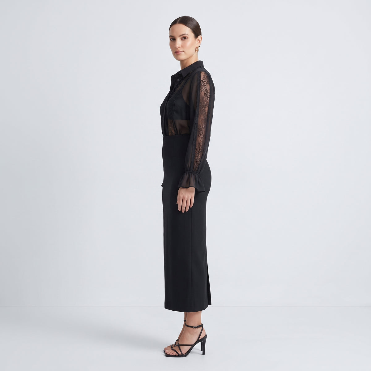 ALBERTA FERRETTI Elegant Black Pencil Skirt - view 4