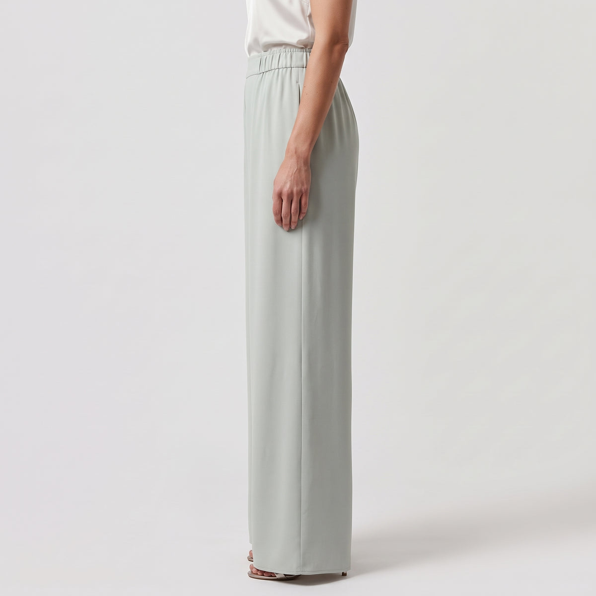 Mint Green Wide-Leg Trousers
