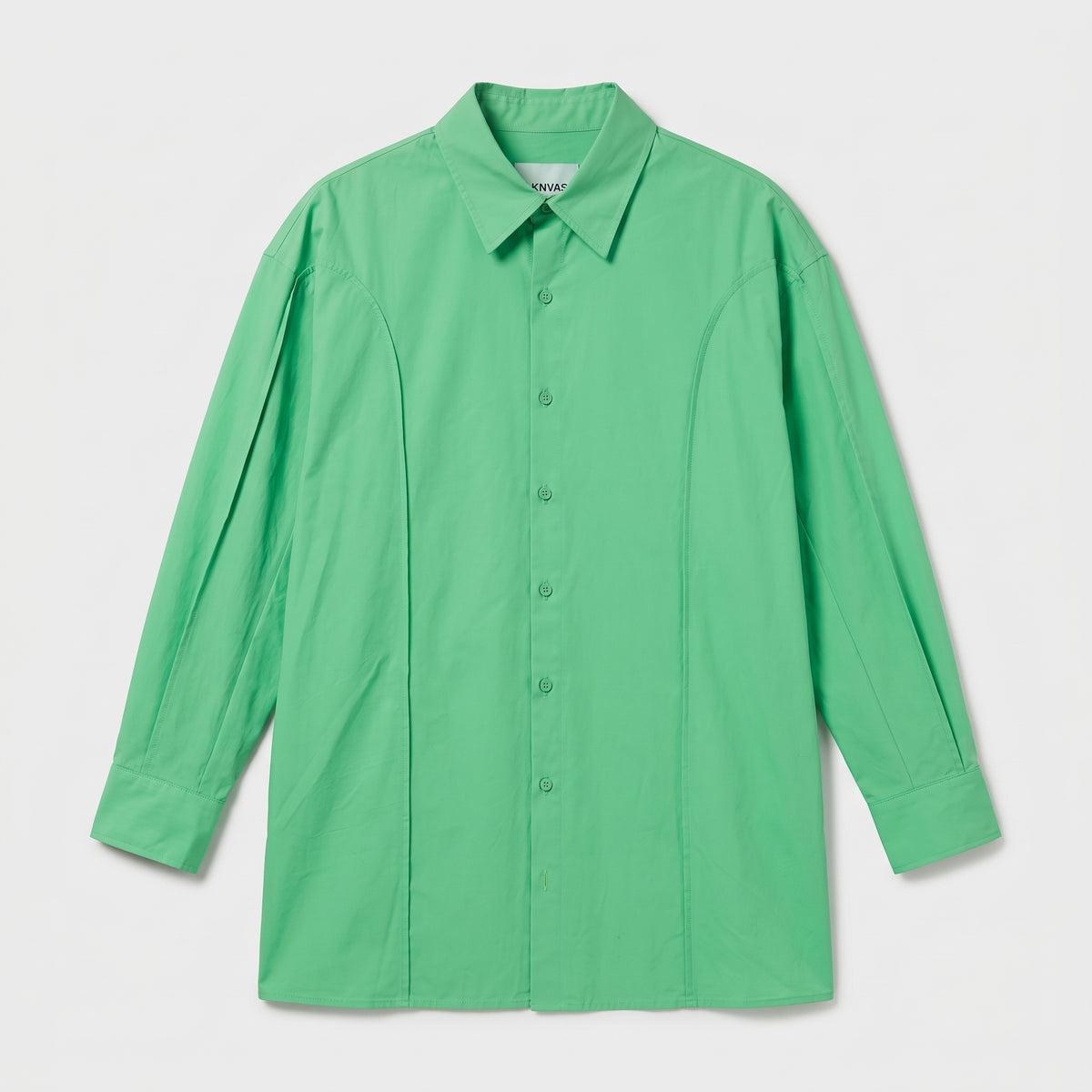 AKNVAS Green Paneled Button-Down Shirt