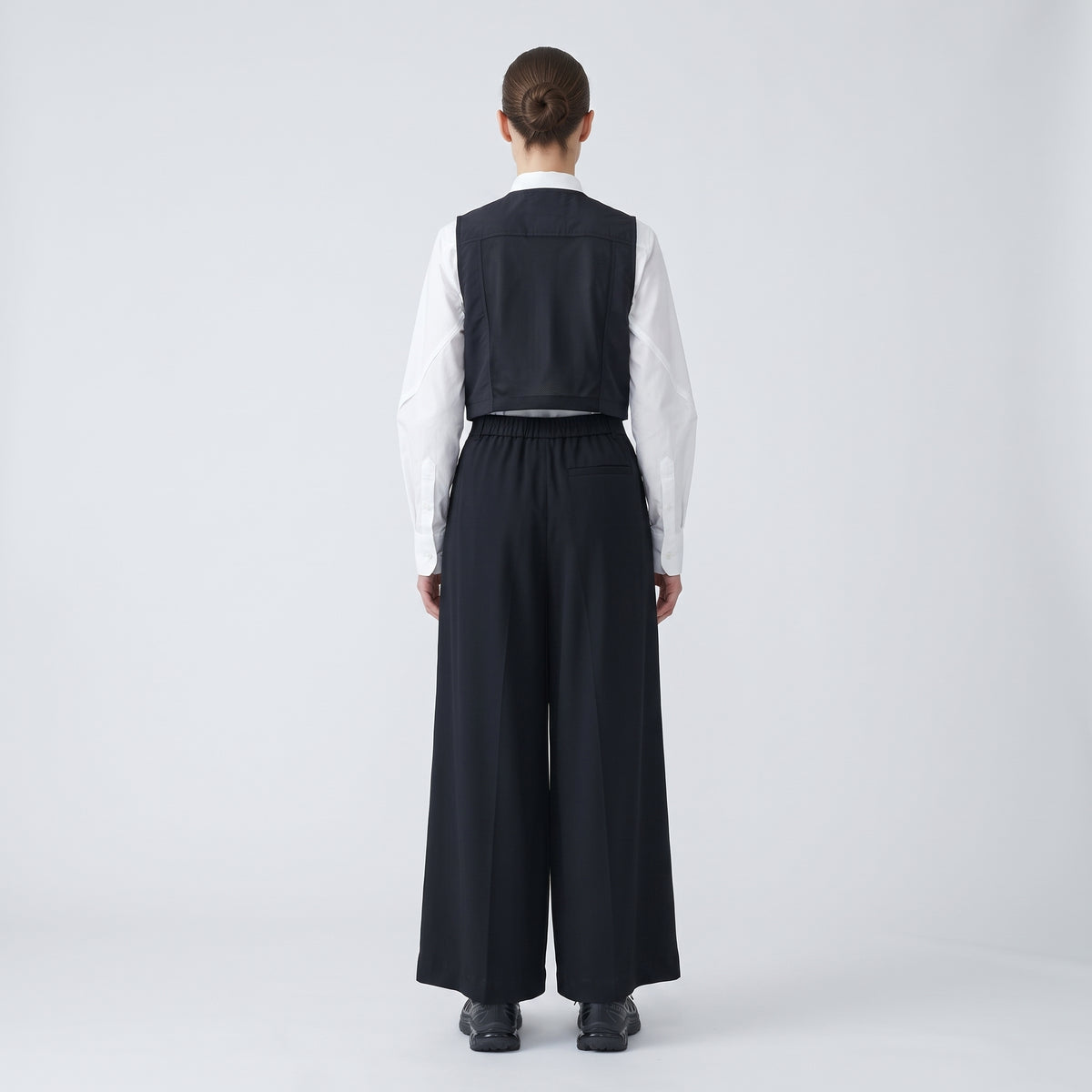 Asymmetric Wrap Wide Leg Trousers