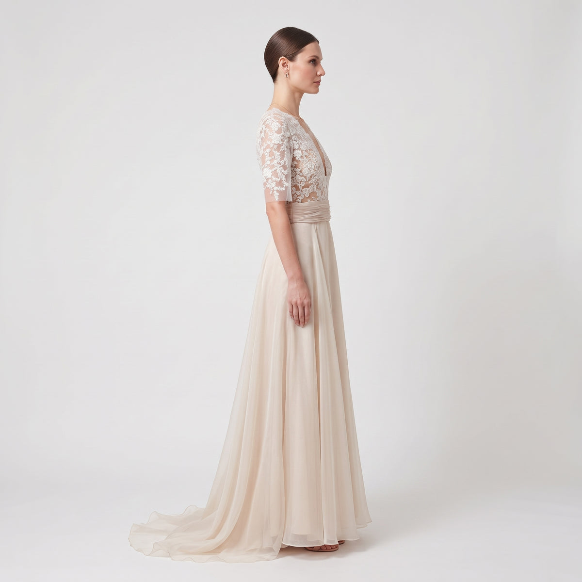 Elegant Lace Tulle Evening Dress