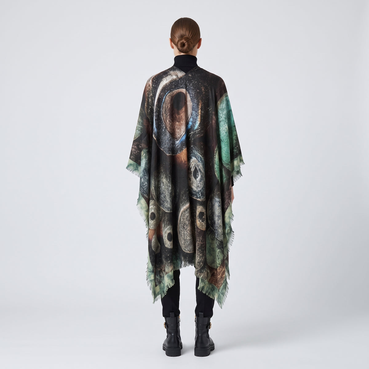 MAISON PASSAGE Abstract Print Long Kimono - view 5