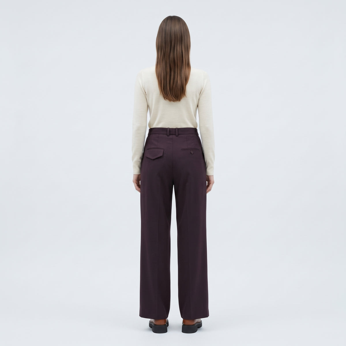PLAN C Pleated Wide-Leg Tailored Trousers - view 5