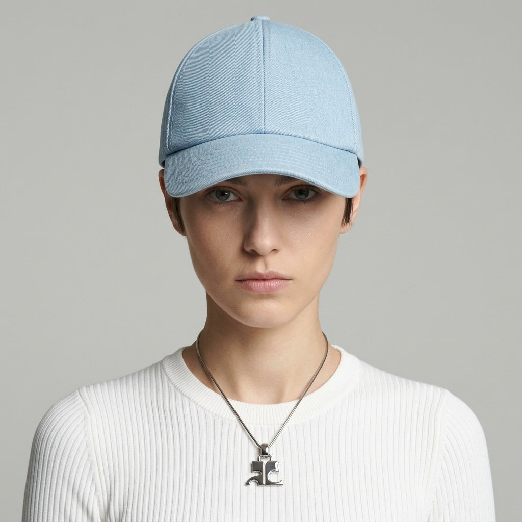 Sky Blue Cotton Baseball Cap