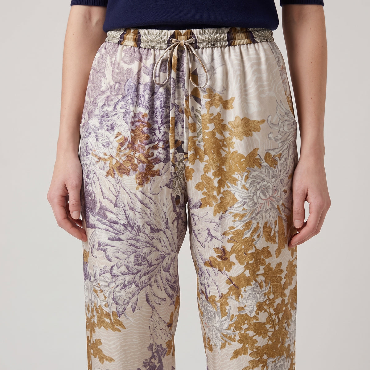 PIERRE LOUIS MASCIA Golden Brown Printed Trousers - view 2