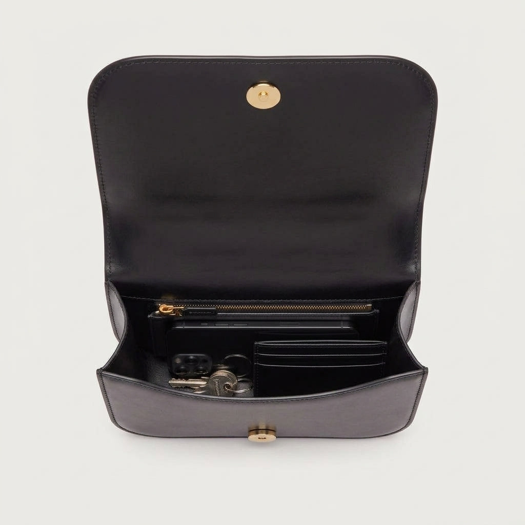 Sculptural Leather Loop Handbag