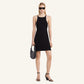 BUCKLE RIB KNIT DRESS
