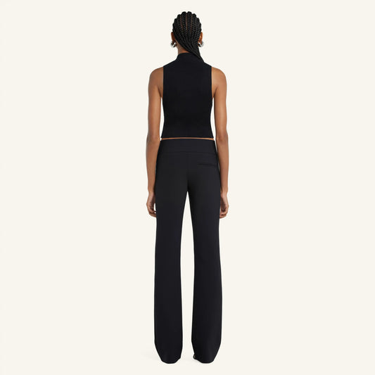 MOCKNECK LIGHT RIB CROPPED TOP
