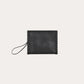 Leather clutch bag