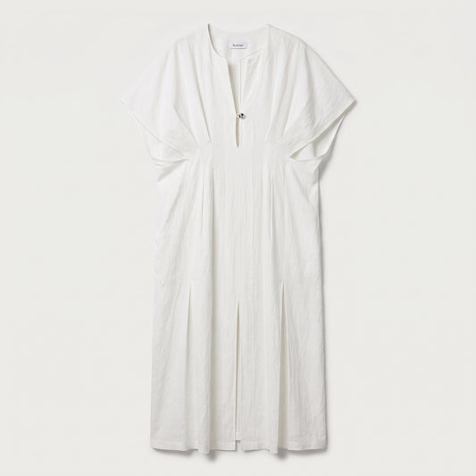Kimberly Pleated Cotton Midi Dress