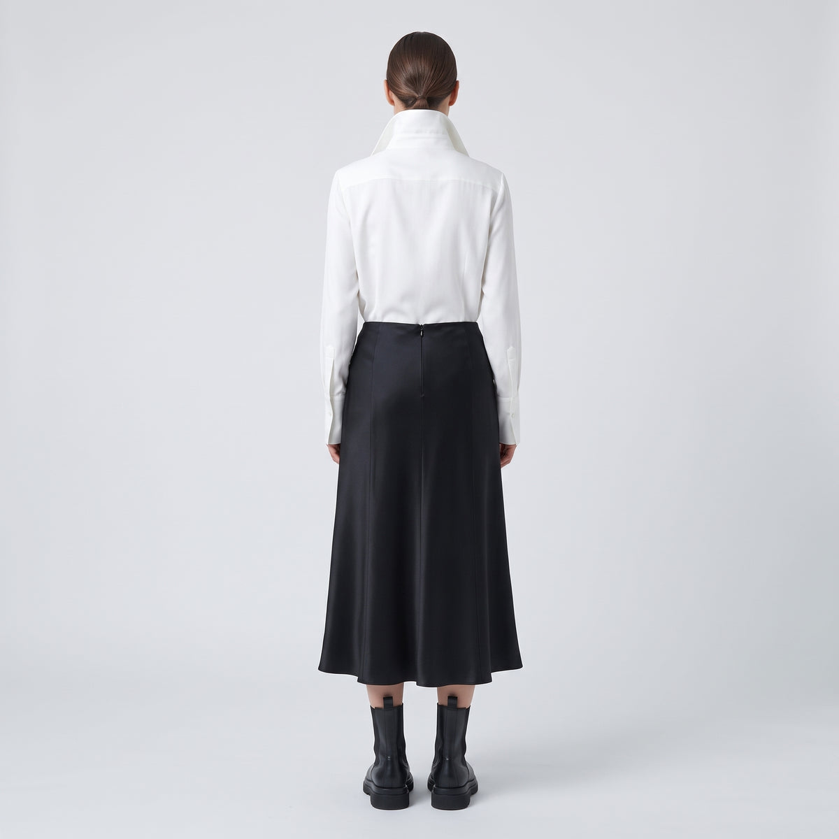 Marielle Satin Midi Skirt
