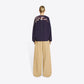 Wide pleated pants