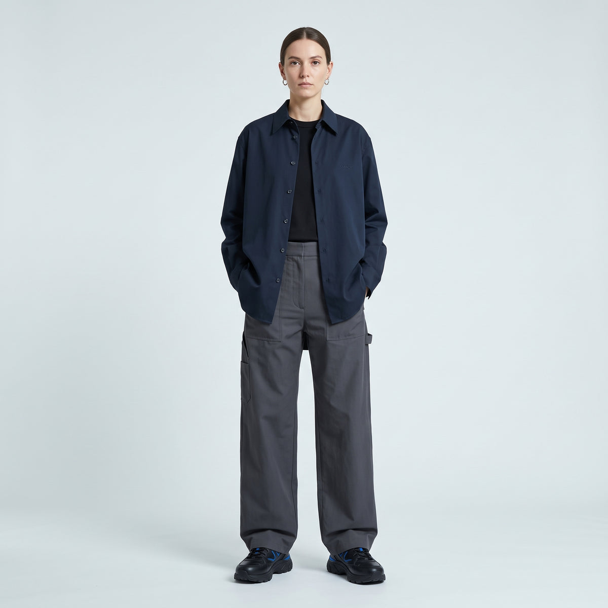 Minimalist Navy Cotton Shirt