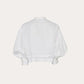 Cotton Balloon Sleeve Blouse- White
