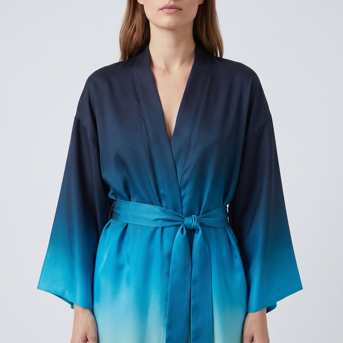 ETRO Ombre Floral Silk Kaftan Robe - view 2