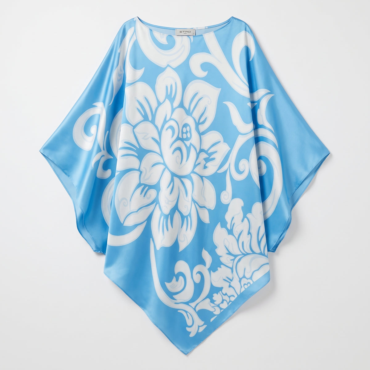 ETRO Blue Floral Silk Cover-Up