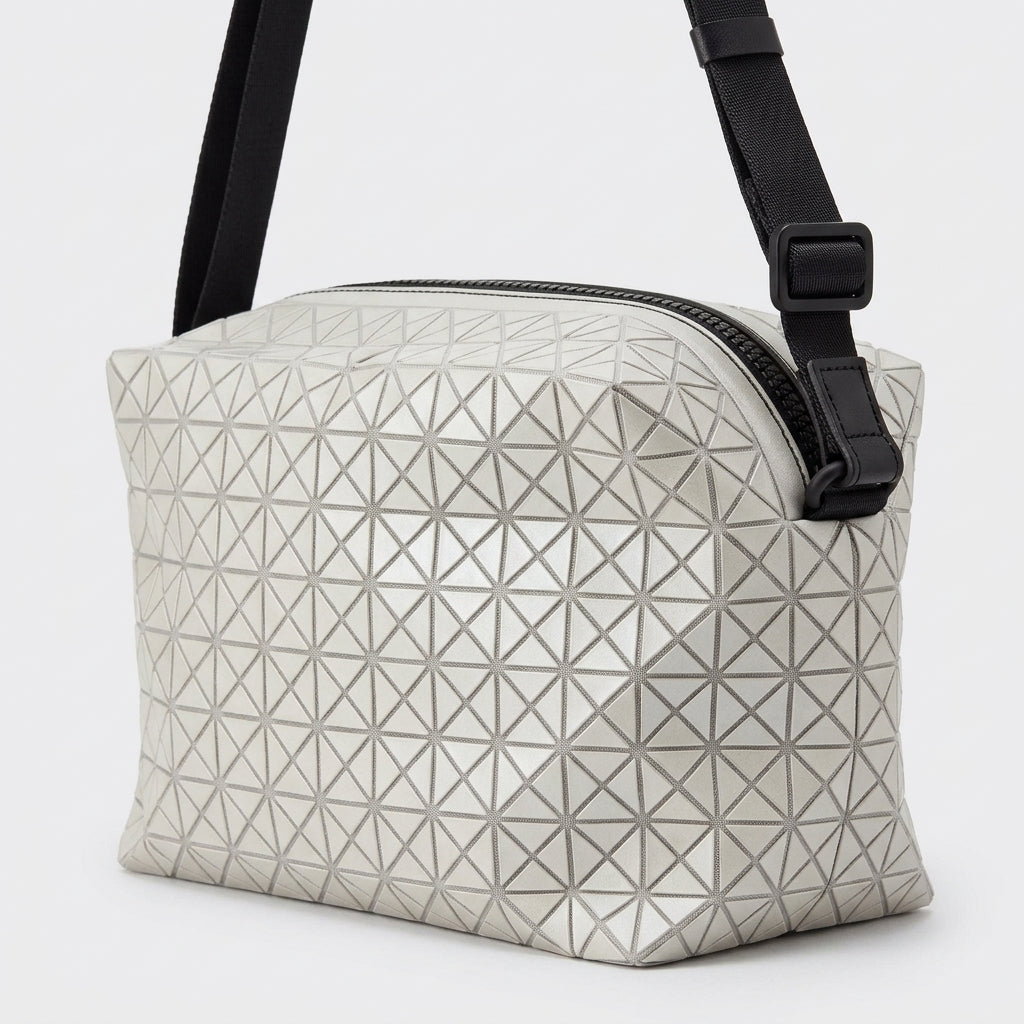 Geometric Metallic Crossbody Bag